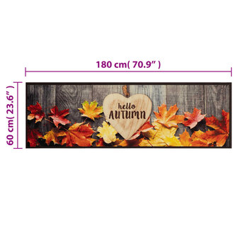 Keukenmat wasbaar herfstprint 60x180 cm fluweel 8721012919037 5