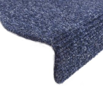 Trapmat zelfklevend 65x21x4 cm naaldvilt blauw 15-delig 8718475584995 6