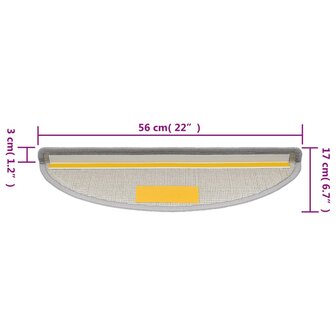 15 st Trapmatten 56x17x3 cm lichtgrijs 8718475728252 8