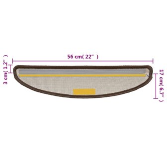 Trapmatten 15 st 56x17x3 cm bruin 8718475728412 8