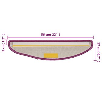 Trapmatten 15 st 56x17x3 cm violet 8718475728436 8