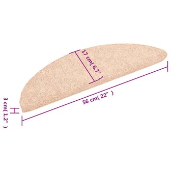 Trapmatten zelfklevend 5 st 56x17x3 cm naaldvilt bruin 8720286327807 8