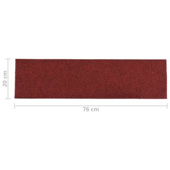 15 st Trapmatten zelfklevend rechthoekig 76x20 cm rood 8720286512609 7