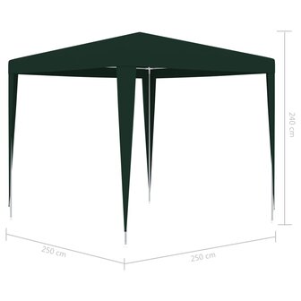 Partytent professioneel 90 g/m&sup2; 2,5x2,5 m groen 8719883767550 6