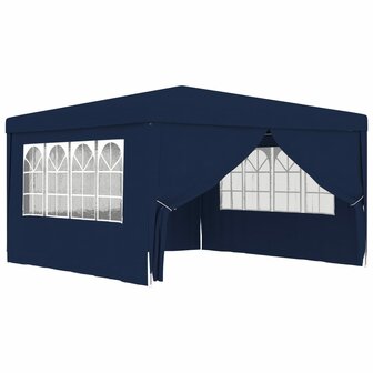 Partytent met zijwanden professioneel 90 g/m&sup2; 4x4 m blauw 8719883767697 1