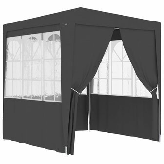 Partytent met zijwanden professioneel 90 g/m&sup2; 2x2 m antraciet 8719883767741 2