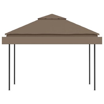 Prieel met uitschuifbare daken 180 g/m&sup2; 3x3x2,75 m taupe 8720286106877 4