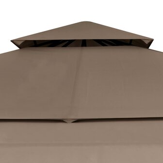 Prieel met uitschuifbare daken 180 g/m&sup2; 3x3x2,75 m taupe 8720286106877 5