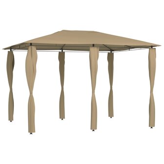 Prieel met paalhoezen 160 g/m&sup2; 3x4x2,6 m taupe 8720286184479 1