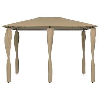 Prieel met paalhoezen 160 g/m&sup2; 3x4x2,6 m taupe 8720286184479 2