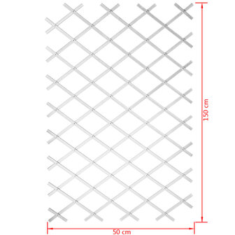 Nature Tuinlatwerk 50x150 cm PVC wit 6040701 8711338407011 5