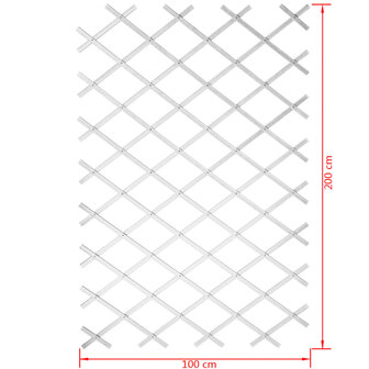 Nature Tuinlatwerk 100x200 cm PVC wit 6040703 8711338407035 6