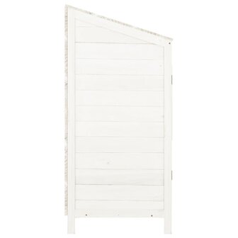 Tuinschuur 55x52x112 cm massief vurenhout wit 8720286996409 5