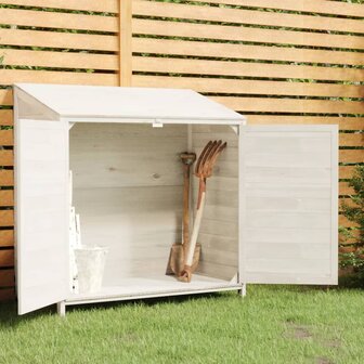 Tuinschuur 102x52x112 cm massief vurenhout wit 8720286996447 1