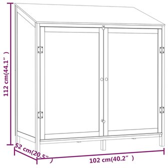 Tuinschuur 102x52x112 cm massief vurenhout antracietkleurig 8720286996454 7