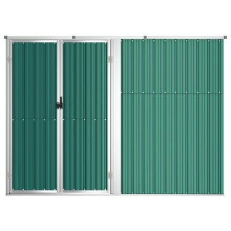 Tuinschuur 225x89x161 cm gegalvaniseerd staal groen 8720286512883 4