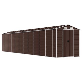 Tuinschuur 191x980x198 cm gegalvaniseerd staal bruin 8720845894757 2