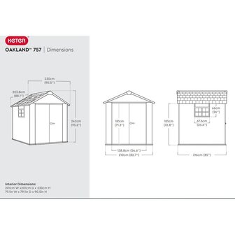 Keter Tuinschuur Oakland 757 antracietkleurig 7290106928435 8