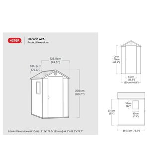 Keter Tuinschuur Darwin 46 hout-look 7290112632708 12