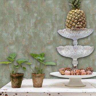 DUTCH WALLCOVERINGS Behang beton groen TP1010 5411012373498 2