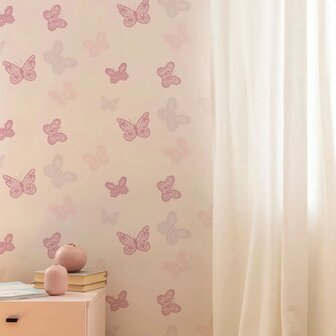 Kids at Home Behang Butterfly roze 100114 5011583301588 3