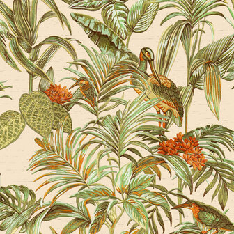 DUTCH WALLCOVERINGS Behang Bird-of-Paradise groen 8809660031698 1