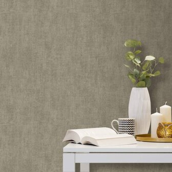 DUTCH WALLCOVERINGS Behang effen grijs-bruin 3294270908280 1