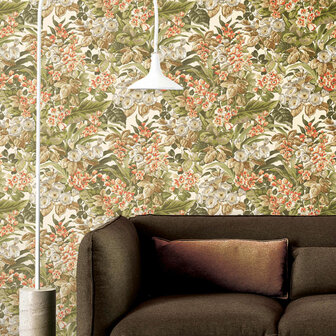 DUTCH WALLCOVERINGS Behang Floral groen 8809585446324 1