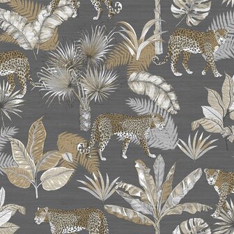 DUTCH WALLCOVERINGS Behang Leopard grijs en beige 5411012454876 2