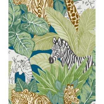 Good Vibes Behang Jungle Animals groen en zwart 5415058063573 2