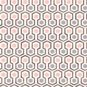 Good Vibes Behang Hexagon Pattern roze en paars 5415058063603 2