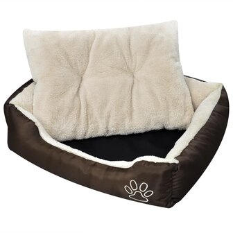 Hondenbed bruin en beige XXL 1