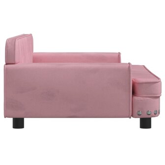 Hondenmand 90x53x30 cm fluweel roze 4