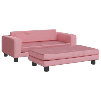 Hondenmand met verlengstuk 100x50x30 cm fluweel roze 2