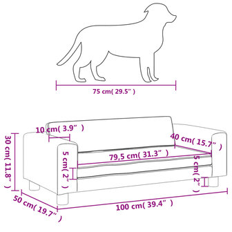 Hondenmand met verlengstuk 100x50x30 cm fluweel zwart 9