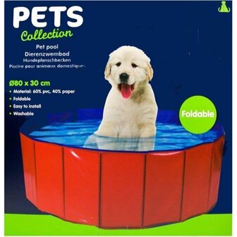 Pets Collection Dierenzwembad inklapbaar 80x30 cm 4