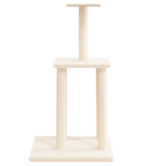 Kattenmeubel met sisal krabpalen 85,5 cm cr&egrave;mekleurig 3