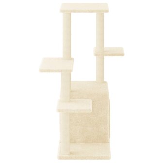 Kattenmeubel met sisal krabpalen 97,5 cm cr&egrave;mekleurig 4