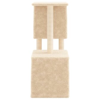 Kattenmeubel met sisal krabpalen 86 cm cr&egrave;mekleurig 5