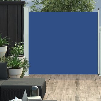 Tuinscherm uittrekbaar 170x300 cm blauw 1