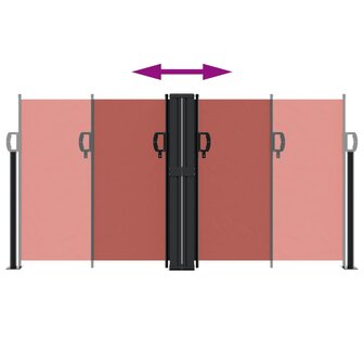 Windscherm uittrekbaar 120x1000 cm terracottakleurig 5