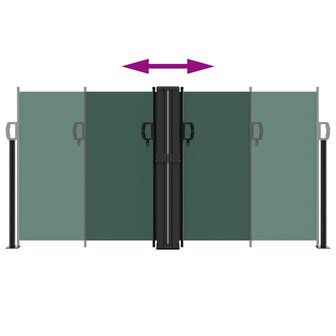 Windscherm uittrekbaar 120x1000 cm donkergroen 5