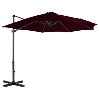 Zweefparasol met aluminium paal 300 cm rood 1