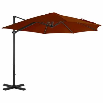 Zweefparasol met aluminium paal 300 cm terracottakleurig 1