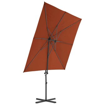 Zweefparasol met stalen paal 250x250 cm terracottakleurig 3