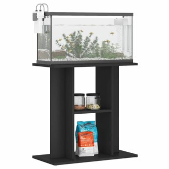 Aquariumstandaard 60x30x60 cm bewerkt hout zwart 3