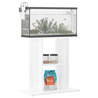 Aquariumstandaard 60x30x60 cm bewerkt hout hoogglans wit 3