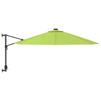 Wandparasol met LEDs 290 cm appelgroen 4