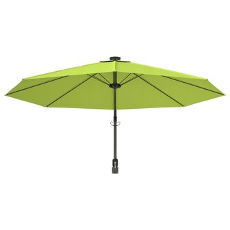 Wandparasol met LEDs 290 cm appelgroen 6