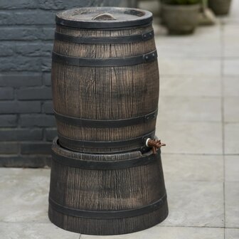 Nature Standaard voor regenton met hout-look 45x28,5 cm bruin 3